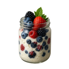 blackberry and strawberry jam isolated on transparent or white background png