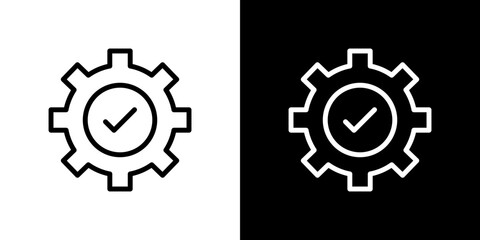 Solution Provide icon stroke vector icon simple black style, illustration.