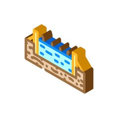 foundation cement isometric icon vector illustration