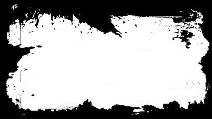 Splatter Painted Grunge Frame. Grunge Border