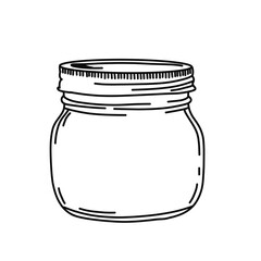 Illustration line drawing of a jar