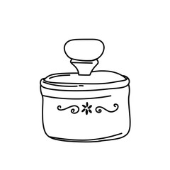 Illustration line drawing of a jar