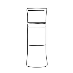 Illustration line drawing of a jar