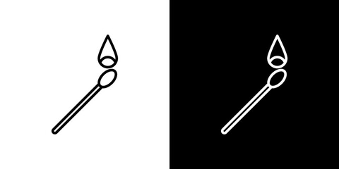 Matches icon stroke vector icon simple black style, illustration.