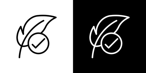 Hypoallergenic tested icon stroke vector icon simple black style, illustration.