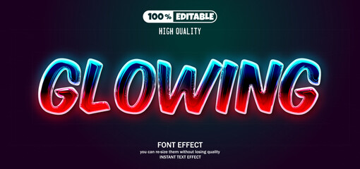 Glowing editable text effect