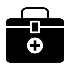 Medical box icon logo design. Medical suitcase sign and symbol. First aid icon