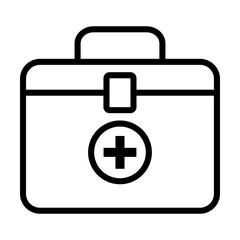 Medical box icon logo design. Medical suitcase sign and symbol. First aid icon