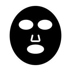 Facial mask icon flat line style illustration representing skincare and beauty treatment, suitable for wellness, spa, and cosmetic-related projects
