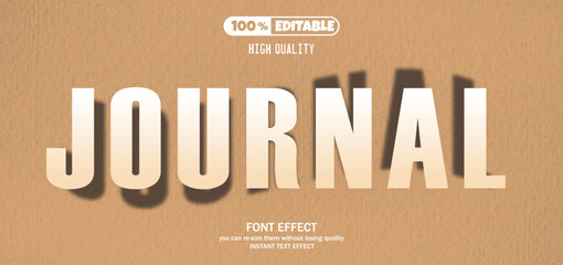 Journal editable text effect