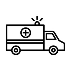 Ambulance icon, on white background, eps 10.