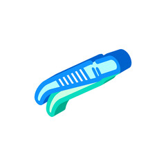 tissue forceps surgeon isometric icon vector illustration