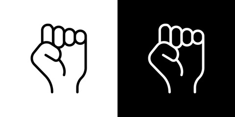 Empowerment icon stroke vector icon simple black style, illustration.