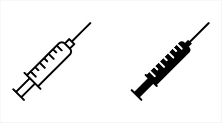 injection icon set, vector for web, computer and mobile app
