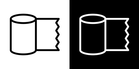 Bandage roll icon stroke vector icon simple black style, illustration.