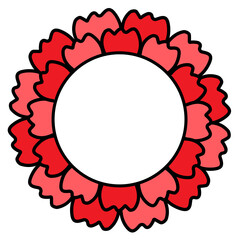 red round frame