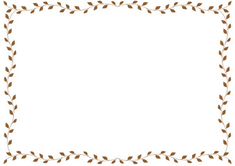 シンプルな葉っぱのフレーム