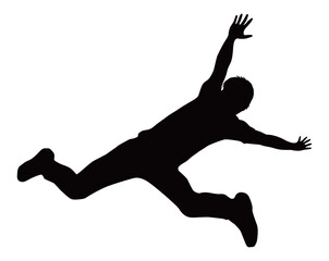 落ちていく男性シルエット