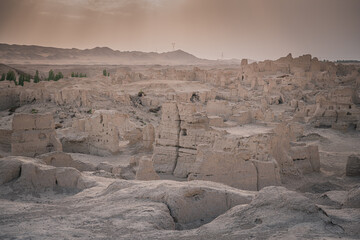The Ruins of Jiaohe is located near Turpan City, Xinjiang, China. It is a well-known ancient city with a history more than 2,000 years along the Silk Road.