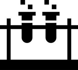 Fototapeta premium Rounded Filled Test Tubes Icon