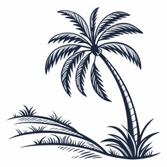 Obraz premium Palm-tree-icon 