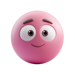 Fototapeta premium happy smiling face ,3d render, 3d transparent background