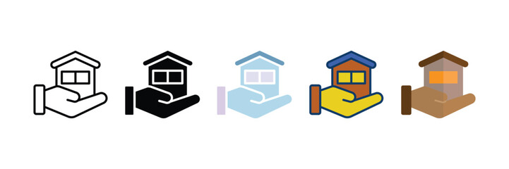 Property Icon Set Multiple Style Collection