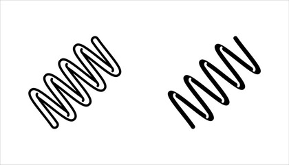 Car Suspension line icon set for web, mobile and ui design, Shock absorber vector illustration on white background