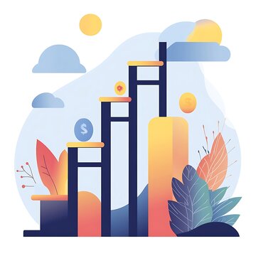 **Abstract Representation Of Financial Independence Ladder And Milestones, Clean Design. --S 50 --V 6.1 --Raw** - @Darya (Relaxed) -# Create, Explore, And Organize On [Midjourney.Com](<Https://Midjour