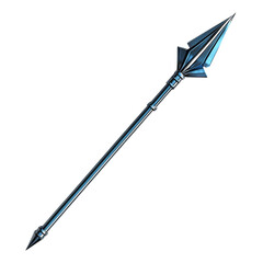 Contemporary Arrow with an Innovative Design and a Blue and Black Arrow with a Long Blade Isolated on Transparent Background