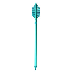 Minimalistic Arrow with a Refined Outline in Vibran Isolated on Transparent Background