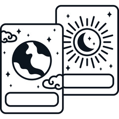 Obraz premium Bright Tarot Card
