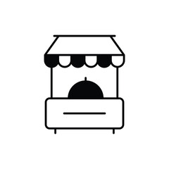 Obraz premium Food Court Icon vector stock illustration