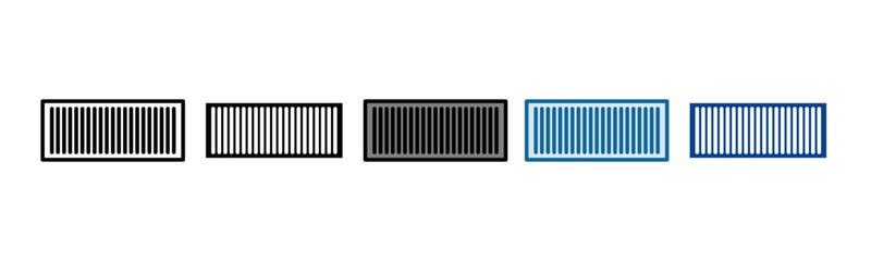 Bar Code Icon Set Multiple Style Collection