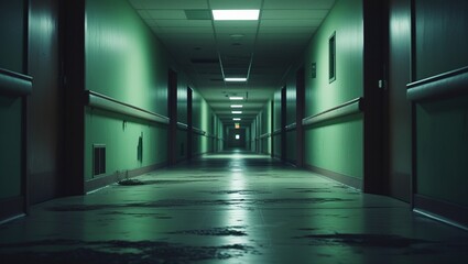 Eerie Hospital Corridor