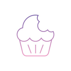 Cup Cake Icon vector stock illustration