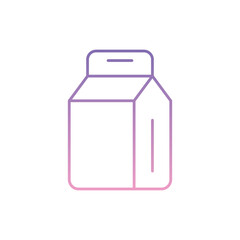 Takeway Food Bag Icon vector stock illustration