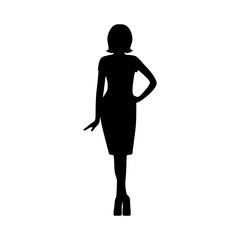 Fototapeta premium Silhouette Woman Fashion Figure