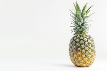A Single Pineapple Against a White Background