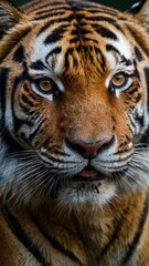 Obraz premium Powerful Tiger Portrait – Wild Animal in Natural Light