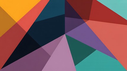 Obraz premium Abstract Geometric Background with Muted Tones and Triangular Shapes