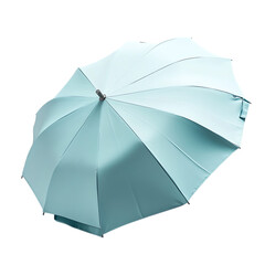 Minimalist Compact Beach Umbrella Featuring a Fold Isolated on Transparent Background