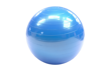 Large exercise ball in gradient blue color, designed for fitness and stability training, showcasing smooth surface and round shape, perfect for workouts and rehabilitation