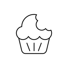 Cup Cake Icon vector stock illustration