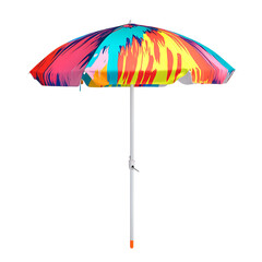 Contemporary Compact Beach Umbrella with a Bold Dig Isolated on Transparent Background