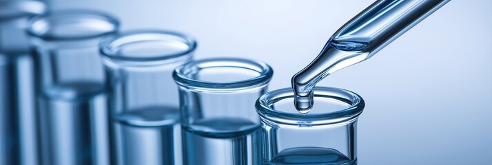 Close-Up of Test Tube with Liquid Being Poured: Scientific Research and Medical Procedures