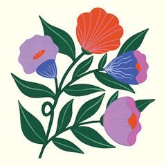 Elegant Abstract Flower Illustration
