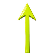 Bold Arrow with Expressive Design in Bright Chartre Isolated on Transparent Background