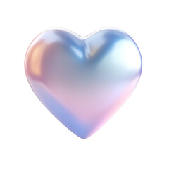 glass heart isolated on white