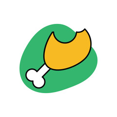 Chicken Leg Icon vector stock illustration